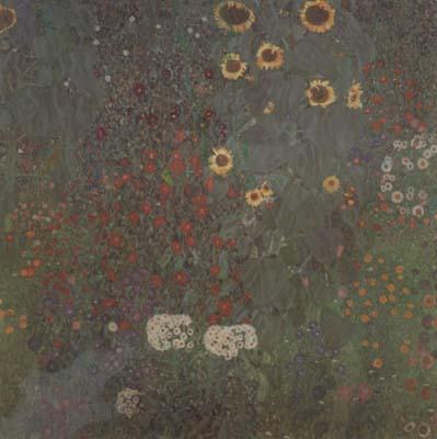 Gustav Klimt Farm Garden with Sunflowers (mk20) Sweden oil painting art